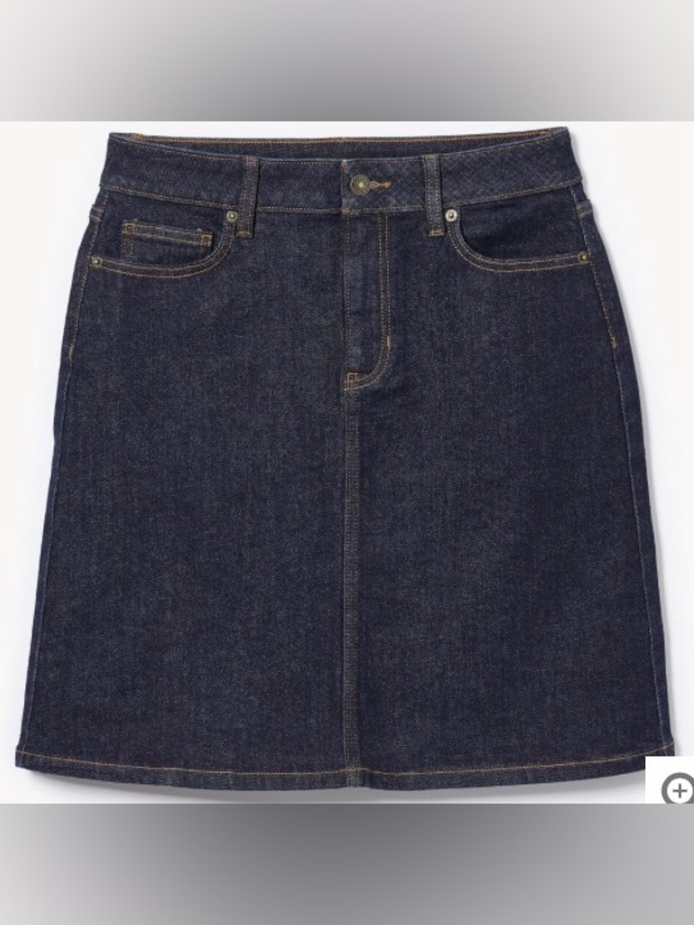Joe Fresh 99% Cotton Classic Denim Skirt - Size 16W - Dark Wash - Discontinued